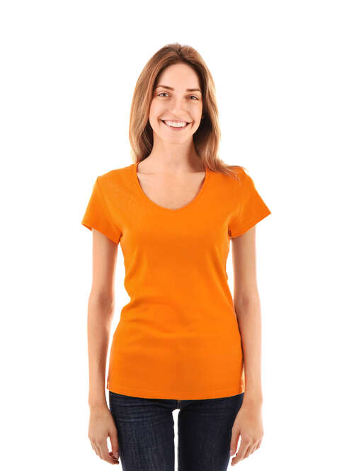 Ribbed Cotton T-shirt with 4 Variation Groups (Green)  large