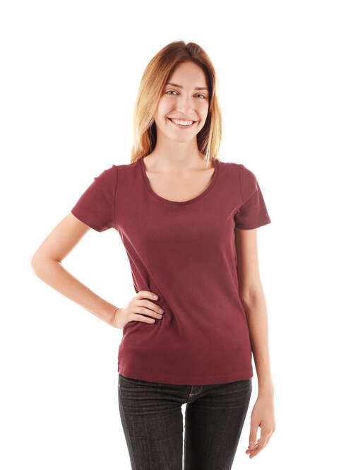 Ribbed Cotton T-shirt with 4 Variation Groups (Green)  large