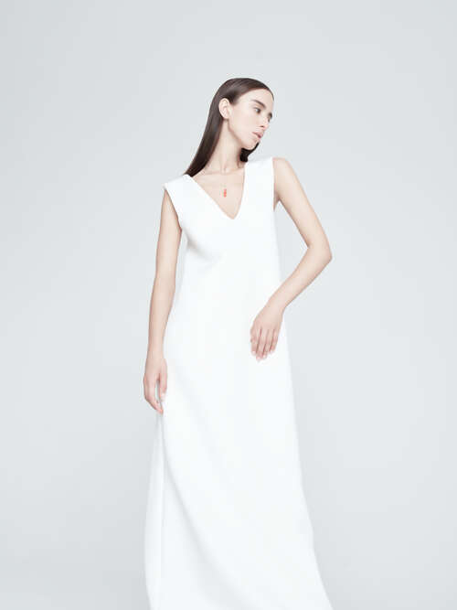 Straight White Dress  large