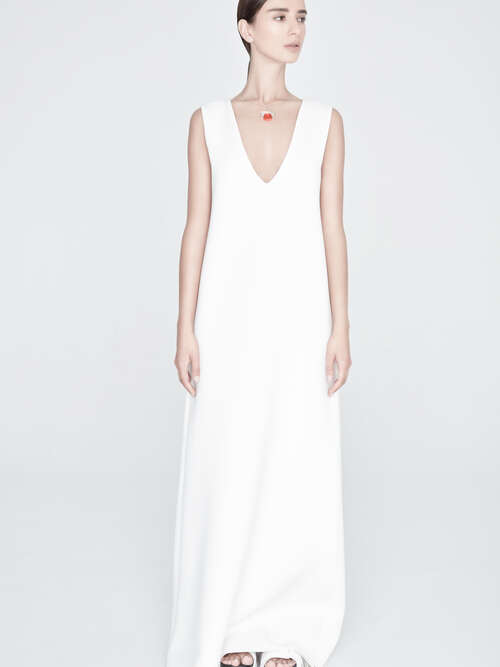 Straight White Dress  large