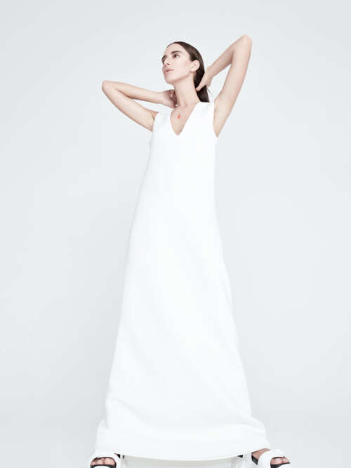 Straight White Dress  large