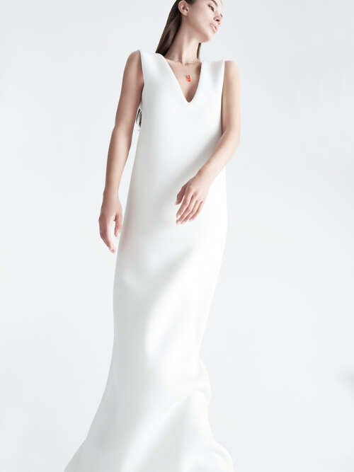 Straight White Dress  large