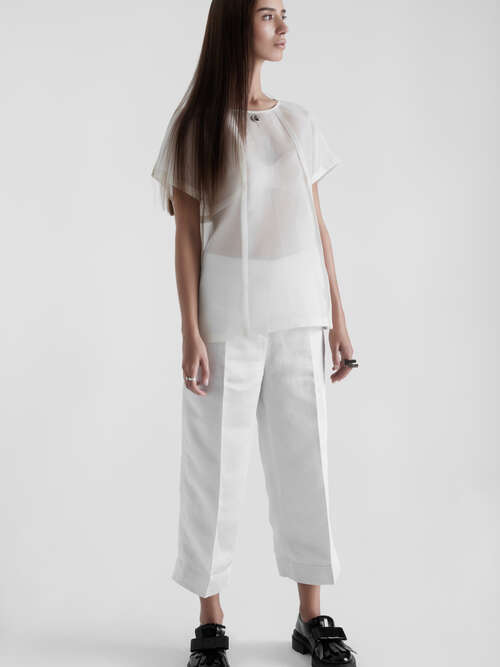 See-Through White Shirt  large