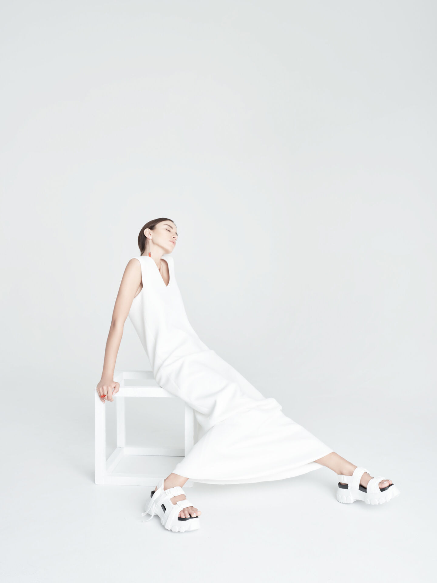 Straight White Dress  large