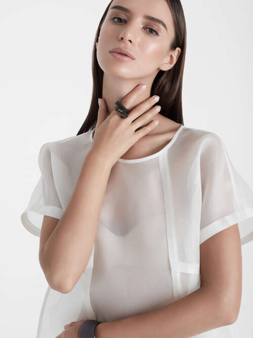 See-Through White Shirt  large