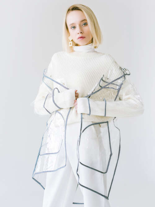 White Knitted Sweater  large